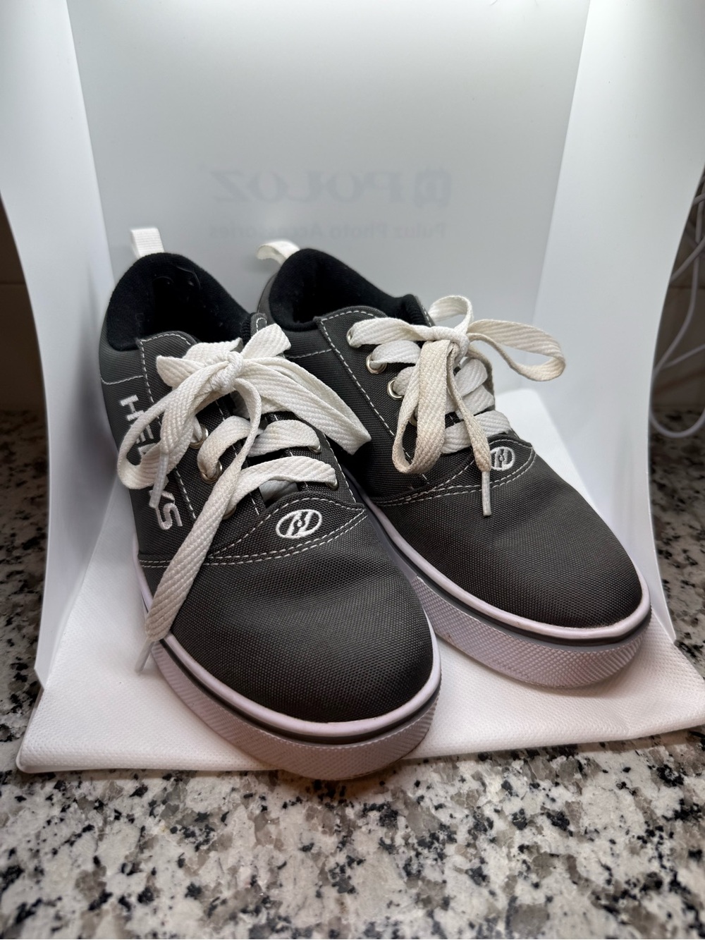 Heelys Black Canvas Sneakers with White Laces